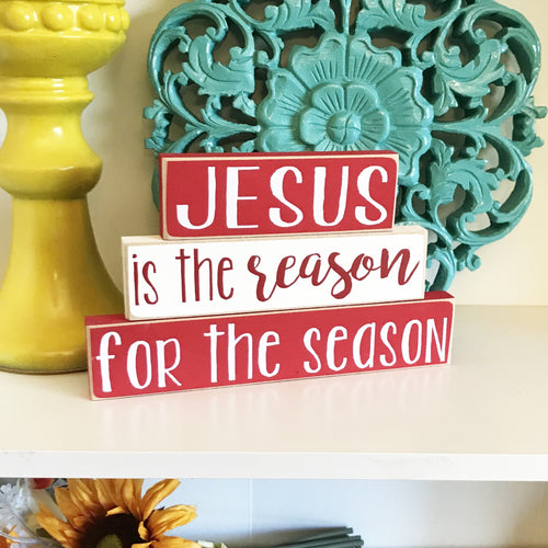 Jesus Is The Reason For The Season, Christmas Mantel, Neighbor Gift, Christmas Table Decor