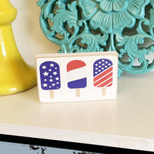 Load image into Gallery viewer, Red White Blue Popsicle Sign
