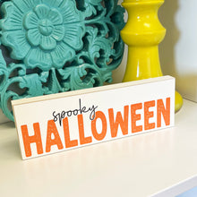 Load image into Gallery viewer, Spooky Halloween Sign, Halloween Signs, Halloween Tiered Tray Decor, Wood Signs
