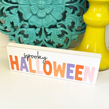 Load image into Gallery viewer, Spooky Halloween Sign, Pastel Halloween, Halloween Tiered Tray Decor, Wood Signs
