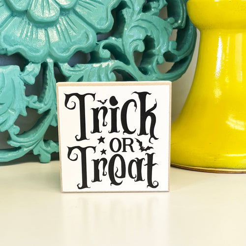 Trick or Treat Sign, Halloween Signs, Tiered Tray Decor, Halloween Gift