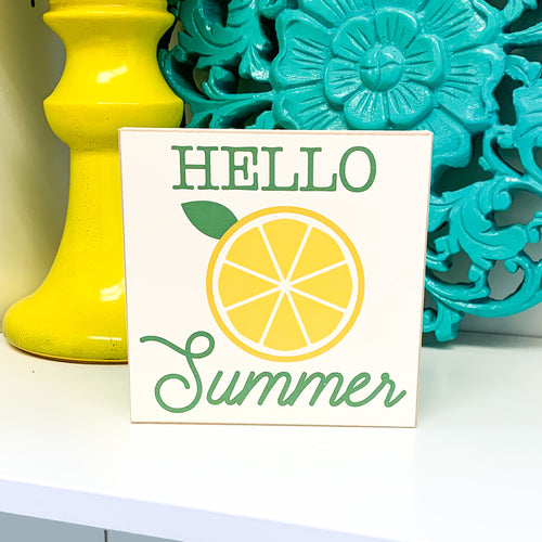 Hello Summer Lemon Sign
