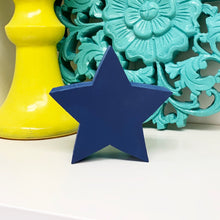 Load image into Gallery viewer, blue wood star
