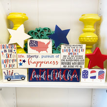 Load image into Gallery viewer, Life Liberty Pursuit of Happiness Sign - 4th of July Decor
