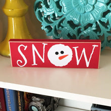 Load image into Gallery viewer, Snowman Decor, Christmas Tray Decor, Holiday Decor, Christmas Sign
