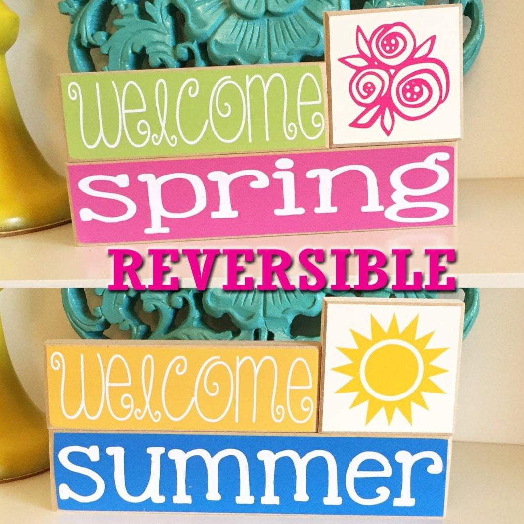Reversible Spring Summer Sign