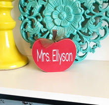 Load image into Gallery viewer, Personalized Teacher Gift - Apple Desk Name Plate
