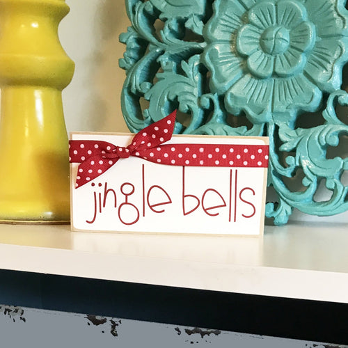 Coworker Christmas Gift, Jingle Bells Sign, Rustic Christmas Sign
