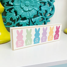 Load image into Gallery viewer, Rainbow Easter Bunny Sign

