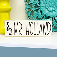 Load image into Gallery viewer, Music Teacher Gift, Desk Name Plate, Personalized Teacher Gift,
