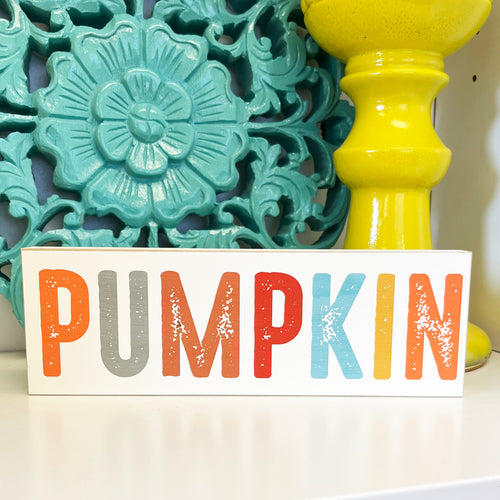 Pumpkin Wood Sign, Fall Table Decor, Fall Signs, Tiered Tray Decor