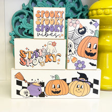 Load image into Gallery viewer, Pastel Halloween Signs, Retro Halloween, Pink Halloween Decor
